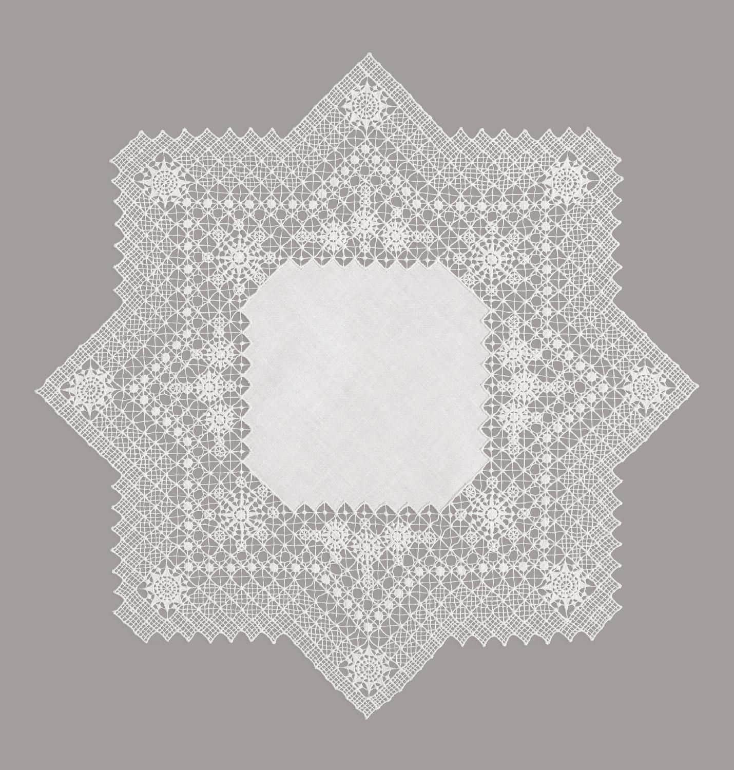 алфетка белая ажурная